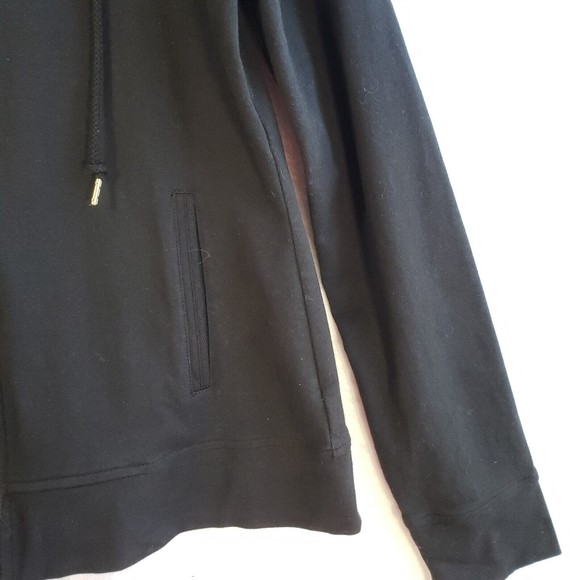 Relaxed by Charter Club Jacket Womens Medium Gold Full Zip Front Pockets Black - Picture 3 of 9